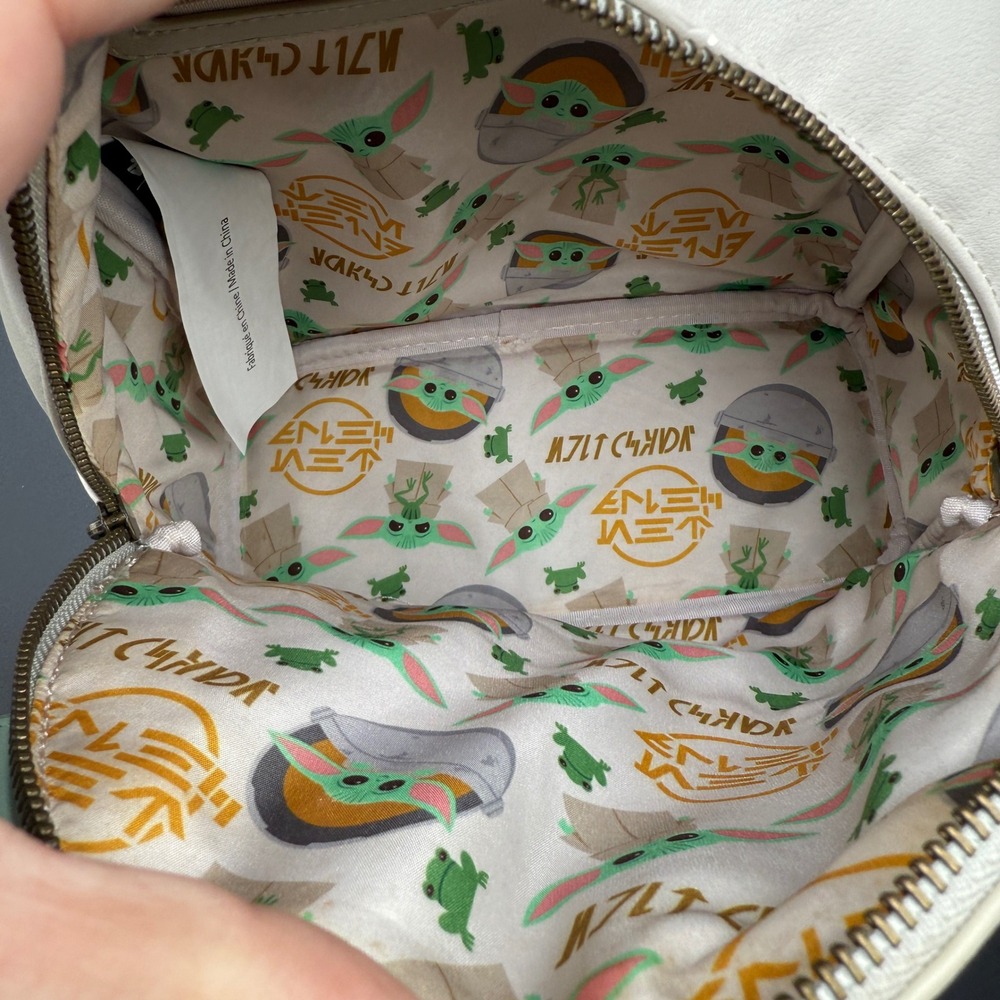 Star Wars Loungefly Baby Yoda Mini Backpack With Faux Leather & Appliqué Design - Picture 7 of 8